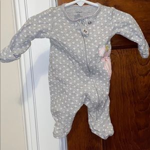Newborn sleeper w fold over mitts